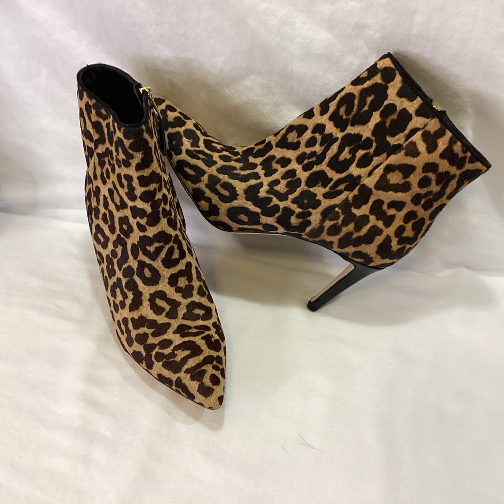 Sam Edelman Leopard Print Ankle Booties SZ 8M $120 - Picture 3 of 12